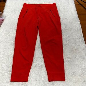 Athleta Brooklyn Jogger Coral Orange Women's Size 12 Lightweight Zip Pocket
